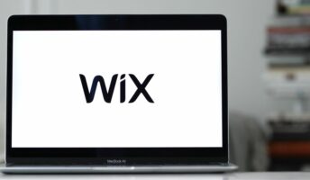 Wix logo on laptop