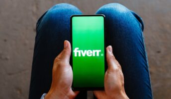 Fiverr app on a phone