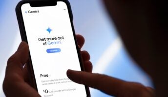Person looking at Gemini on phone