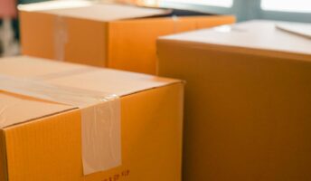 Some packages with tape