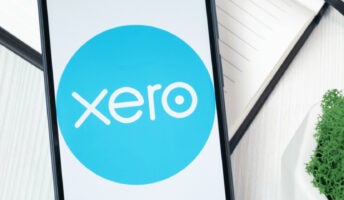Xero logo on phone screen