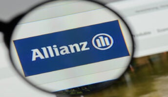 Allianz logo viewed through magnifying glass