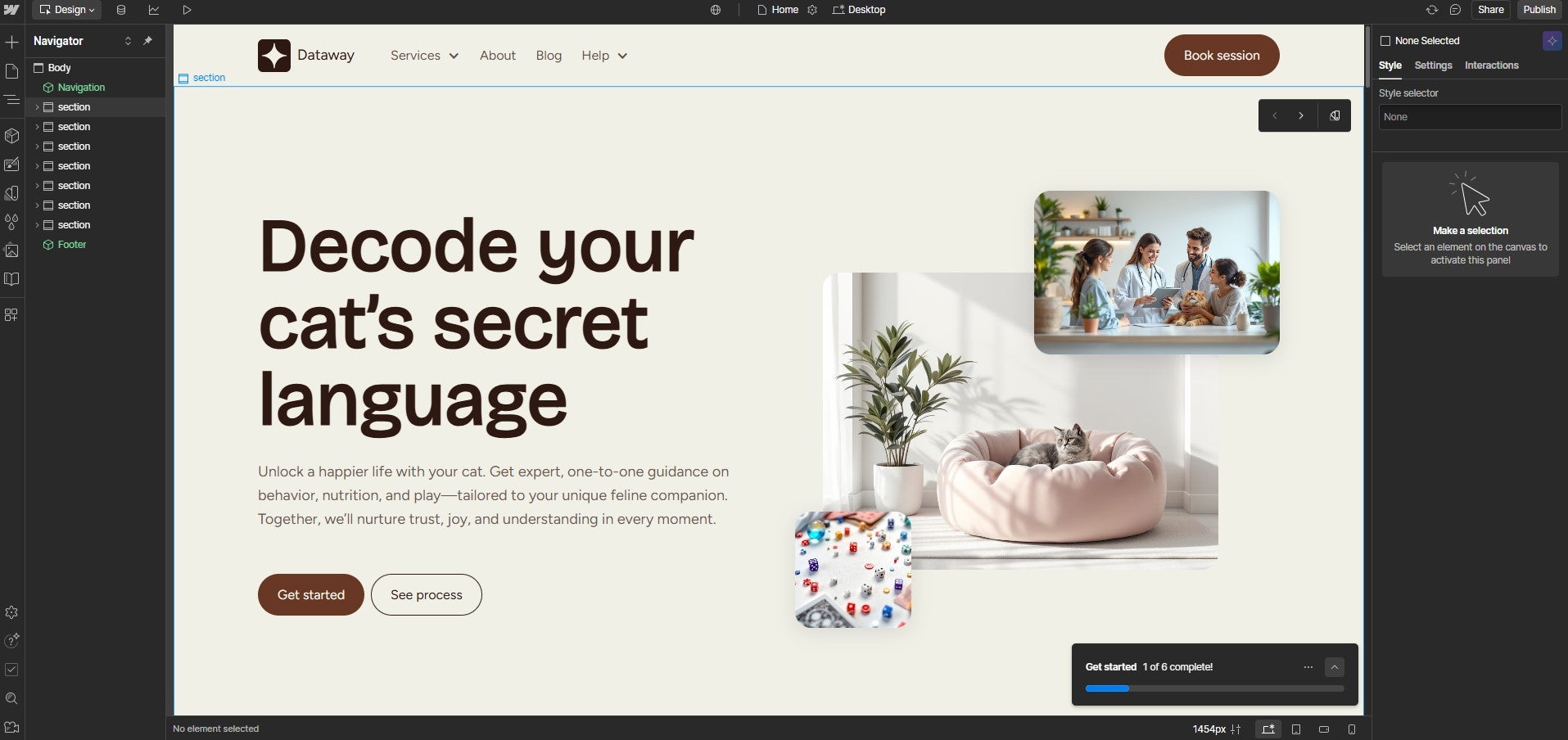 Webflow modern homepage