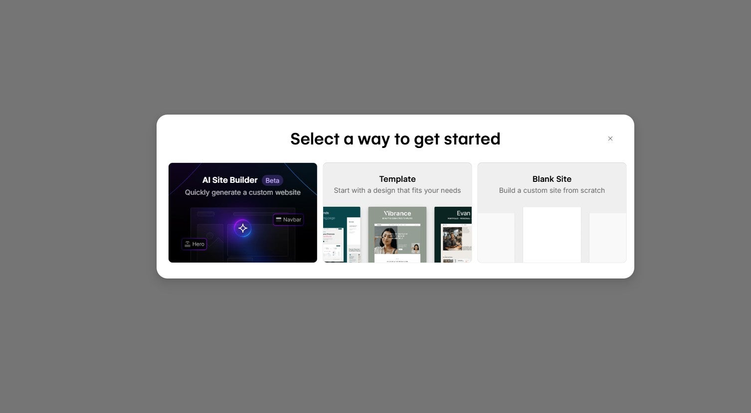 Webflow starter message