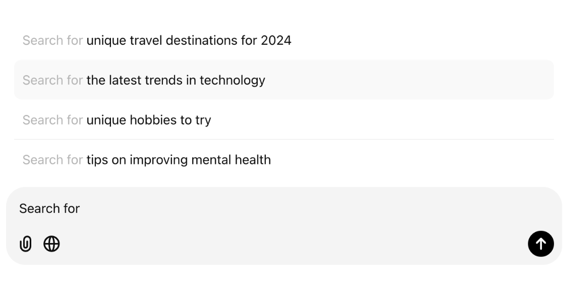 ChatGPT Search Interface