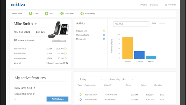 Nextiva User Profile