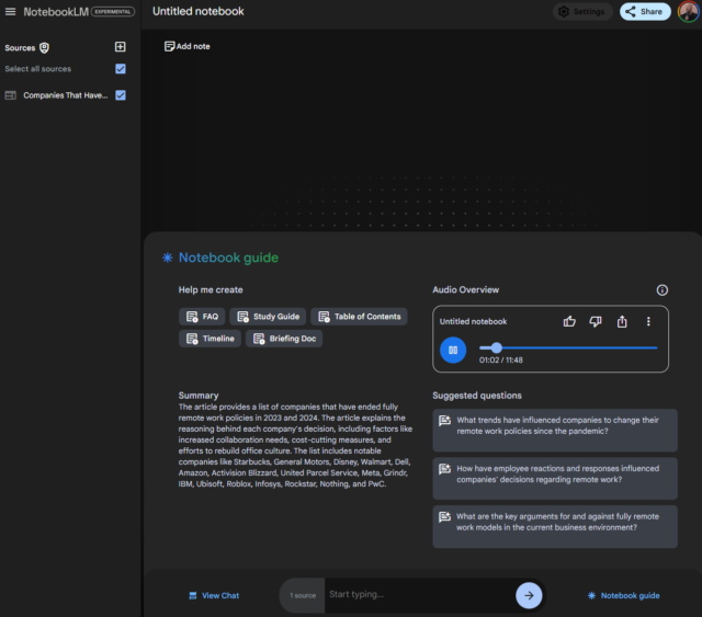 NotebookLM Generated Audio