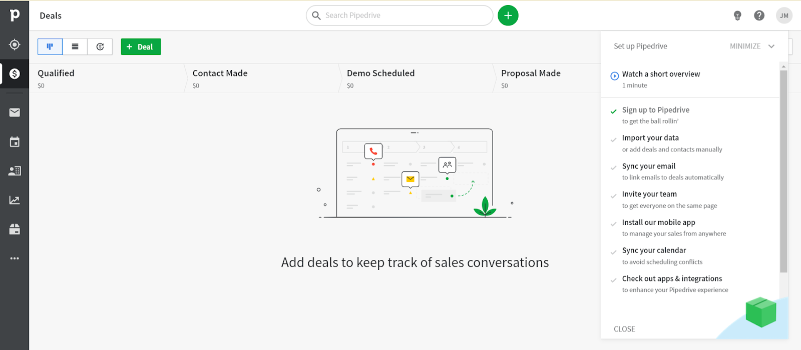 Pipedrive Deals Page