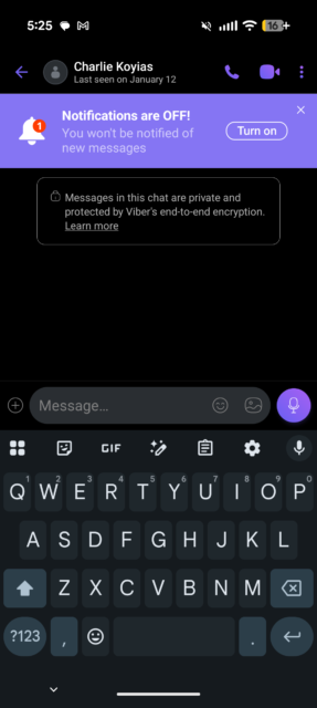 Rakuten Viber Messaging Interface