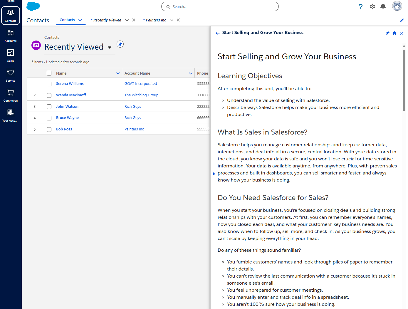 Salesforce's Guidance Center