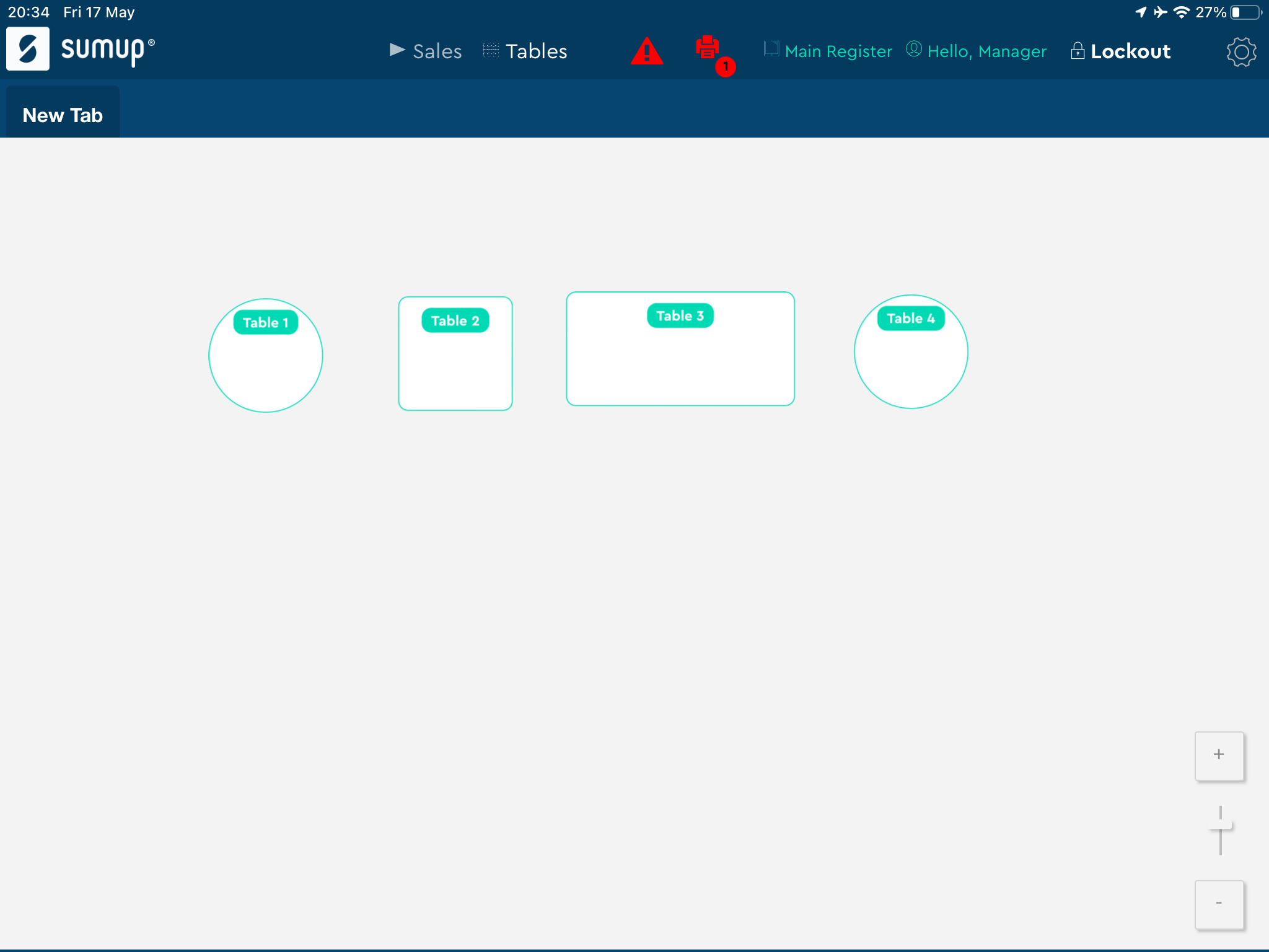 SumUp POS table plan